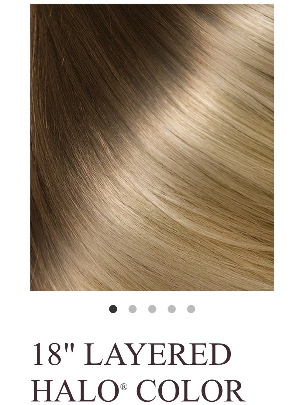 18" Layered Halo Hairpiece - Blonde